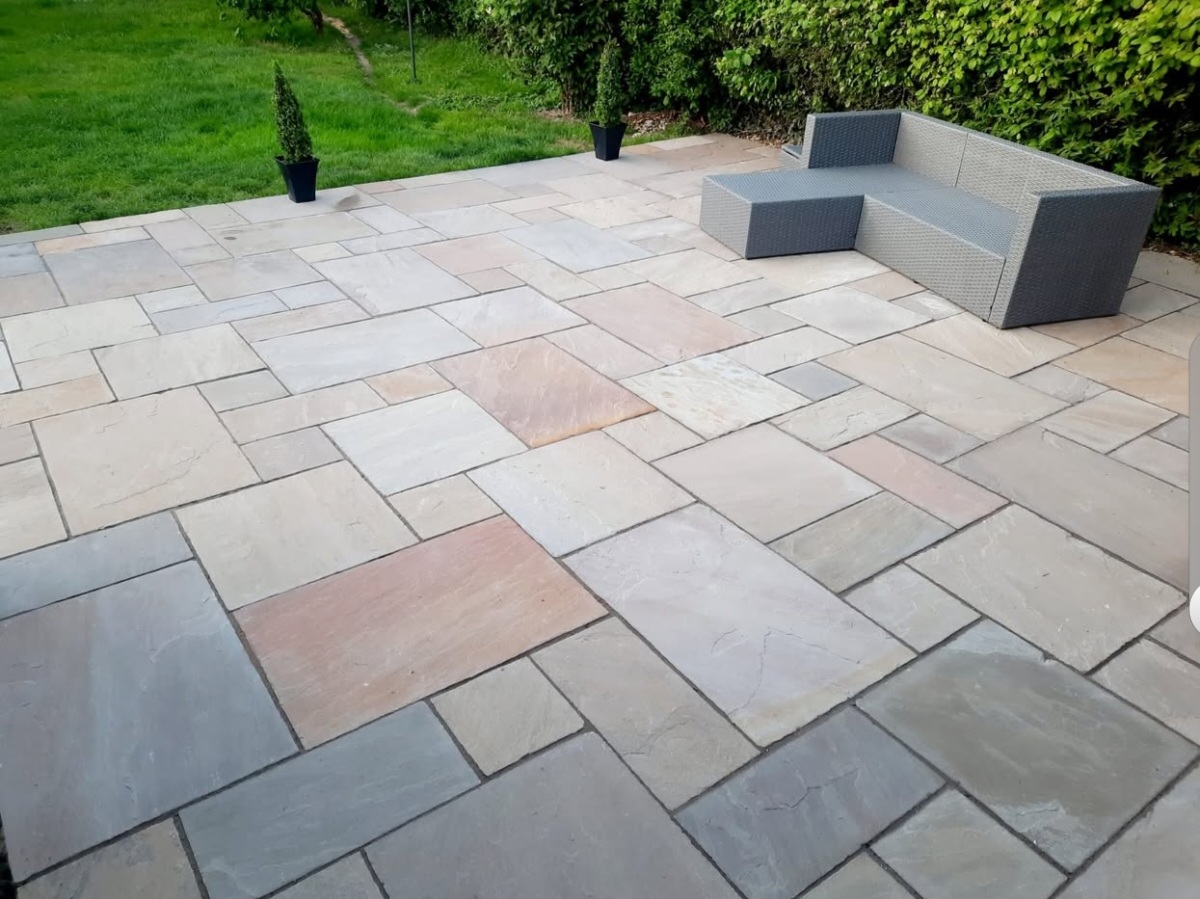 Indian sandstone patio