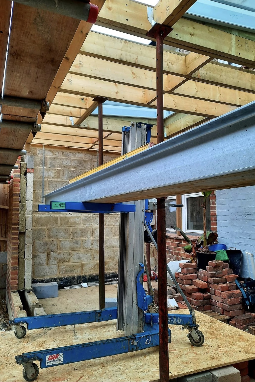 Steel beam install — Battle