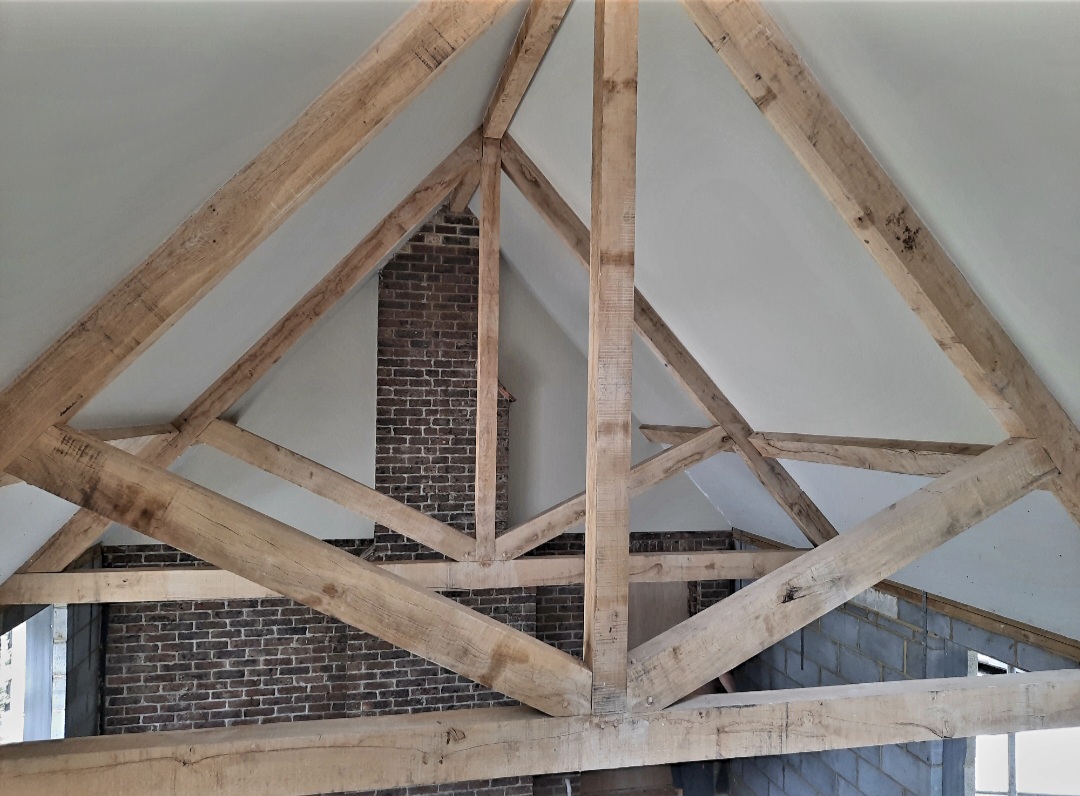 Bespoke structural oak trusses — Rye