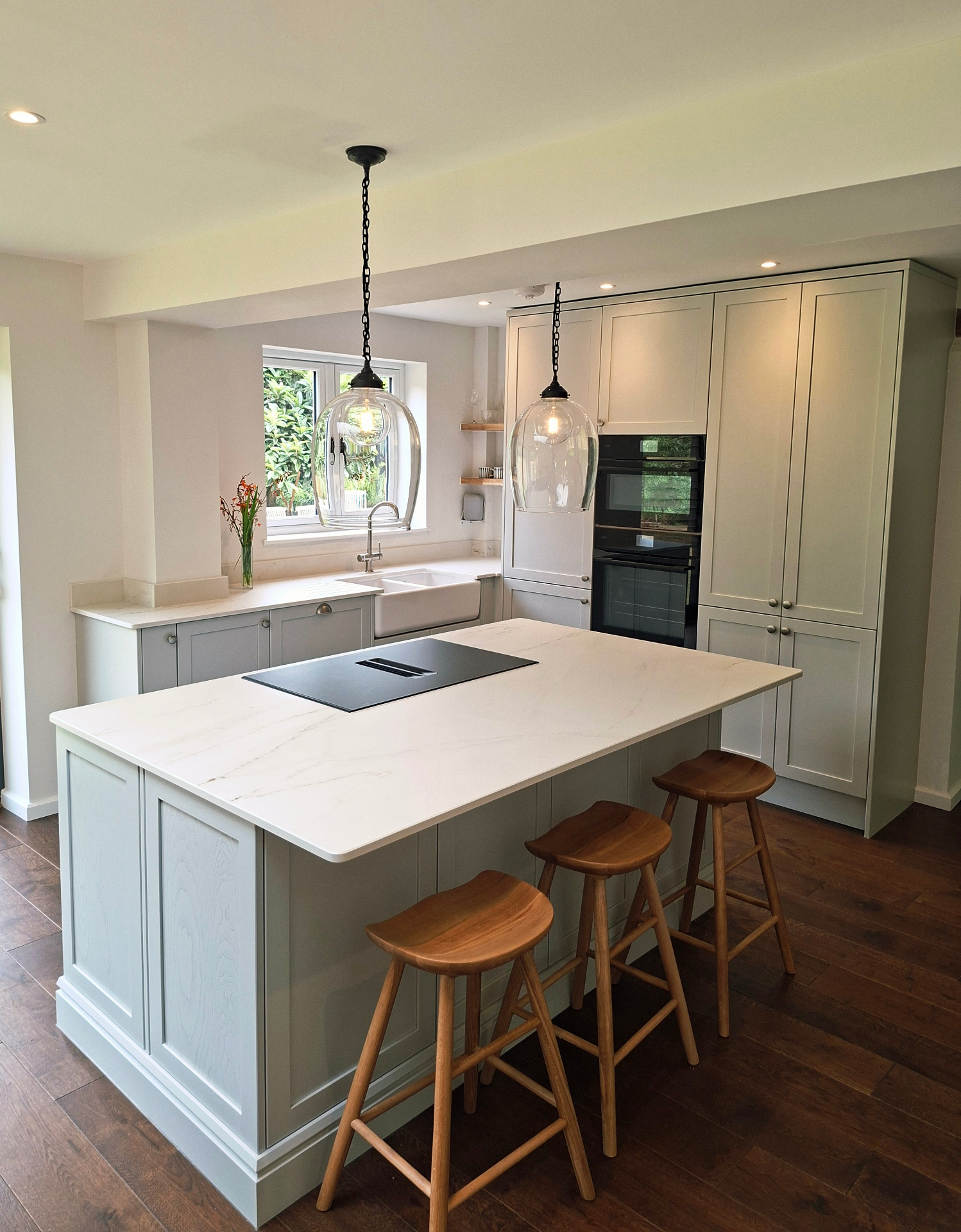 Shaker kitchen with Dekton island