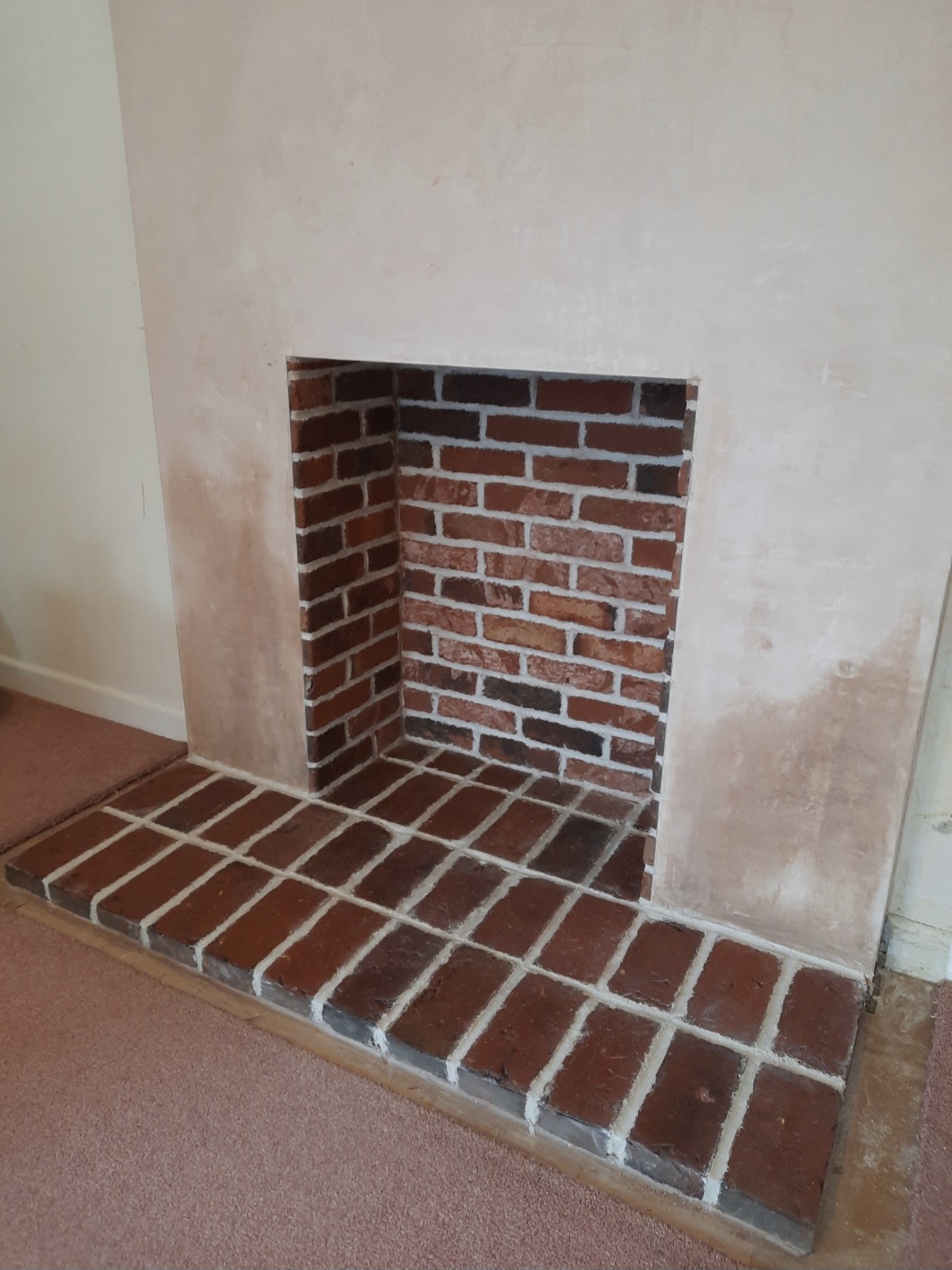 Brick slip fireplace — Beckley