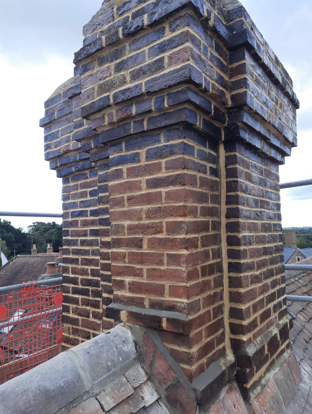 Chimney repointing in heritage lime — Rye