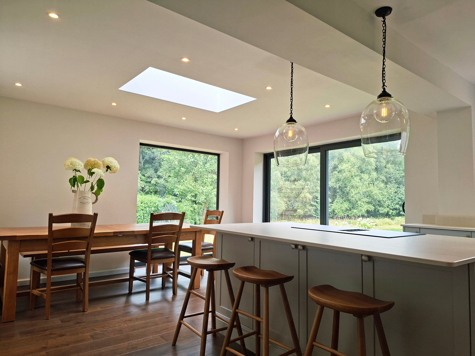 Kitchen-diner with skylight