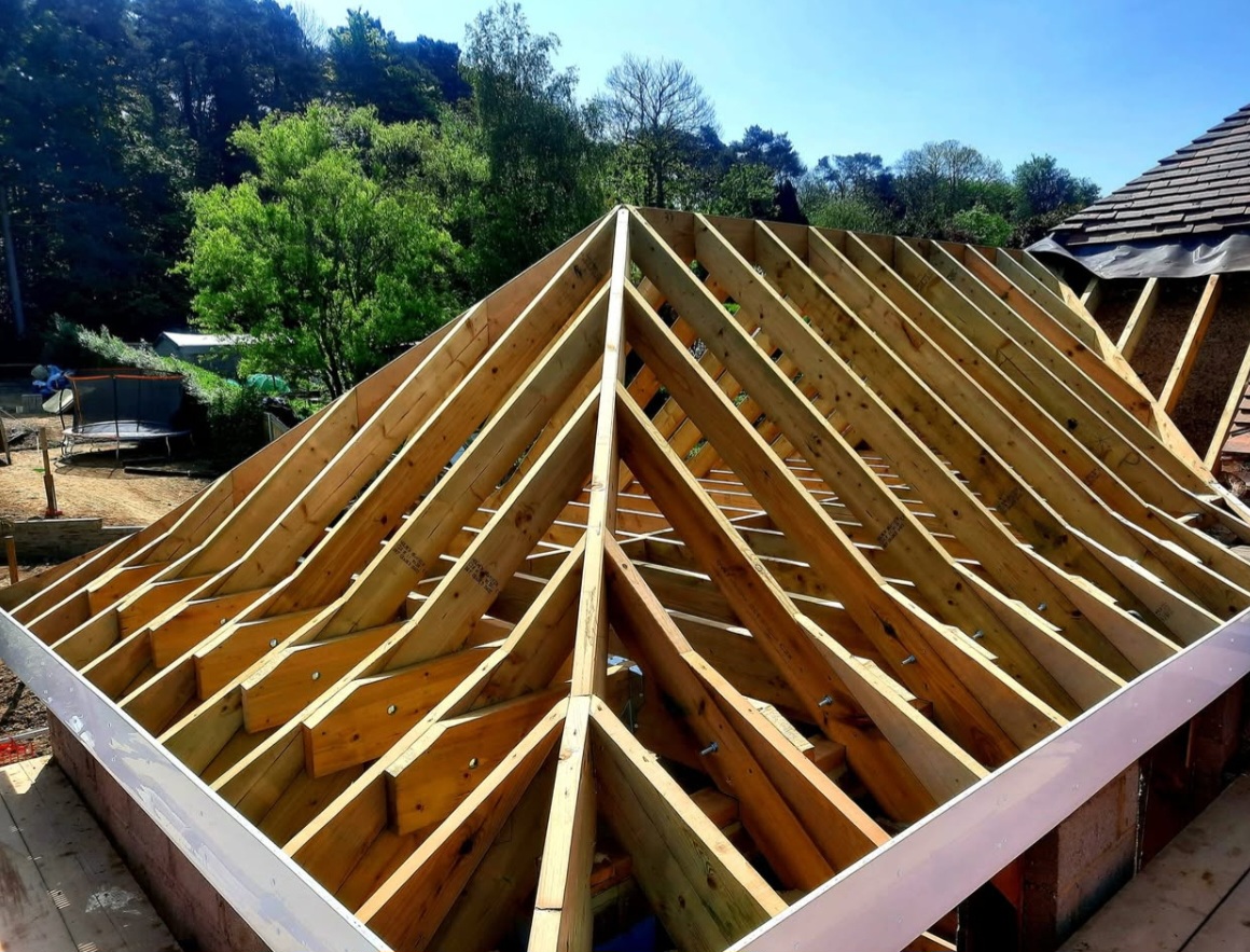 Hip roof timber frame