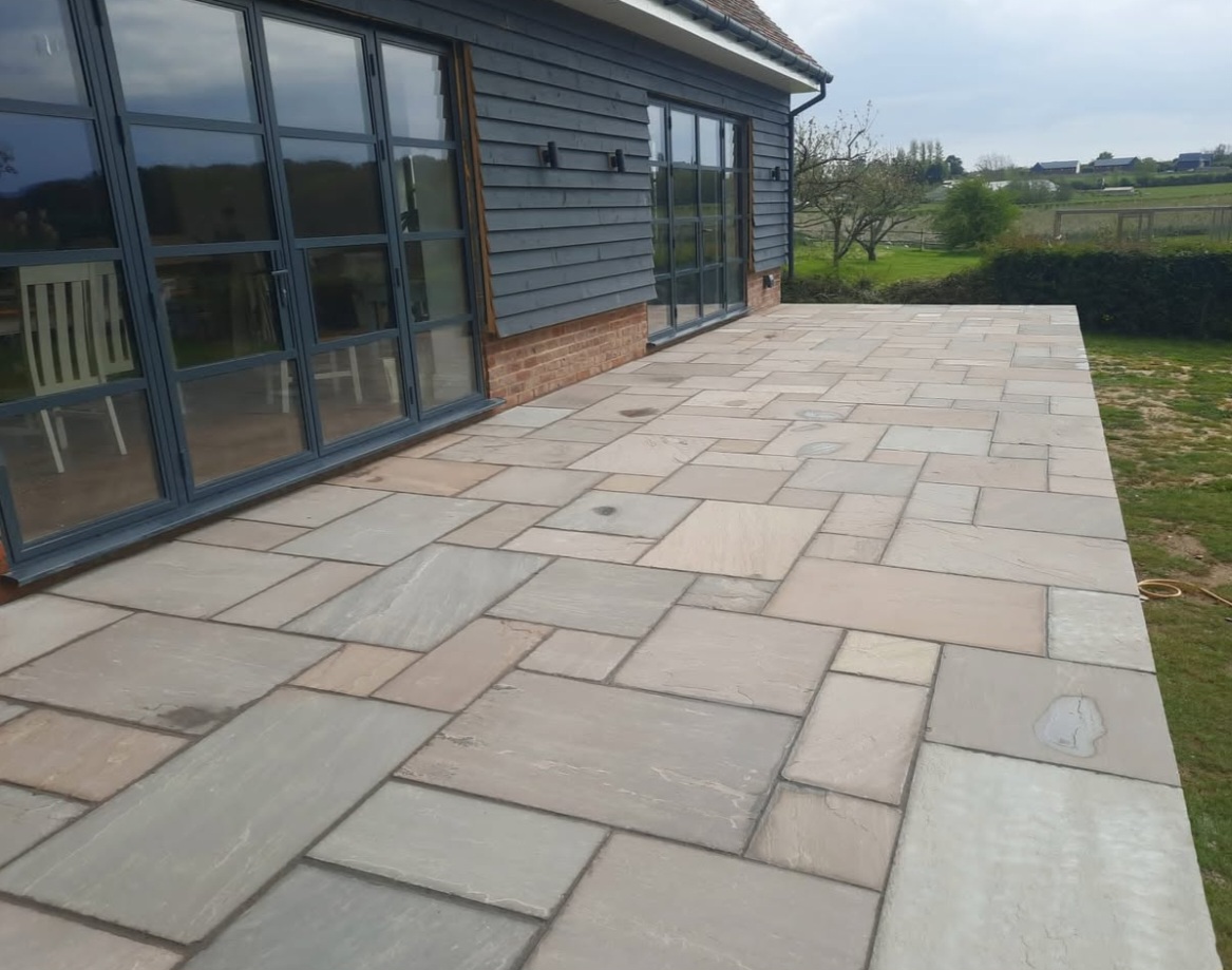 Indian sandstone terrace