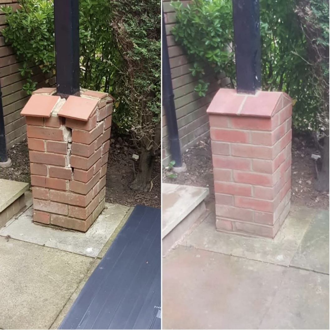 Brick pier repair — Hastings