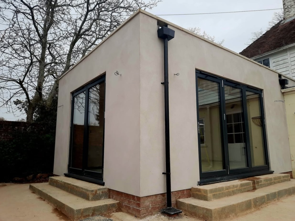 Rendered garden room extension